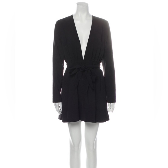 Ronny Kobo Collection Pants - NWT RONNY KOBO Plunge Neckline Long Sleeve Belted Romper XS